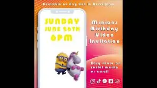 Minion Birthday Invitation Video - Customize Your Own on Etsy! #shorts #shortsvideo #shortsviral
