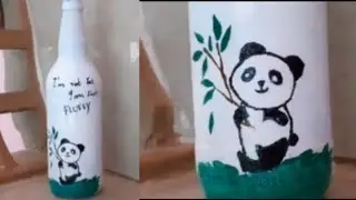 Cartoon bottle art