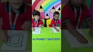 Hands-on alphabet tracing with pom-pom balls 🧠👐 #activity