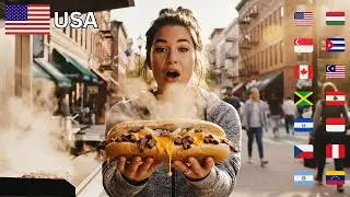 Сможет ли уличная еда США превзойти весь мир? 🇺🇸 против 13 стран (4K)