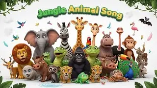 Jungle Animal Adventure  Song for Kids l Easy Learn Beautiful Animals Names 3D l  Fun Nursery Rhyme