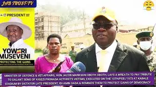 DEFENCE MINISTER,HON.JACOB OBOTH,PAYS TRIBUTE TO KABALE FRONAS&Agrave; ACTIVIST VICTIMS,KILLED BY AMIN,1973