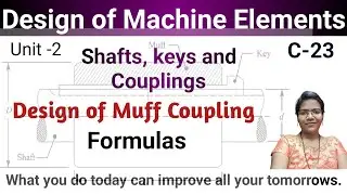 C-23 ll Design of Muff Coupling Theory ll Design of Machine Member ll #designofmachineelements
