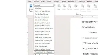 How to Select a Style Manual in ezBriefs