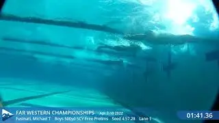 SwimClips E96 H5 Boys 500yd SCY Free Prelims Michael Fusinati