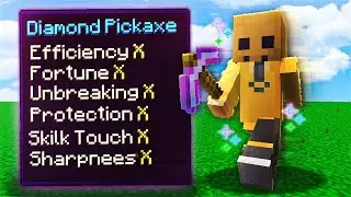 Minecraft, But Walking Gives OP Enchants...