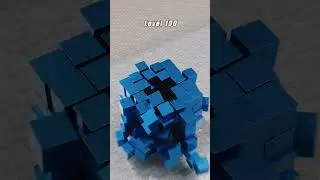 Cube LV1-1k collision in Blender🔥 Which one is better?#3danimation #3dart#satisfying #simulation