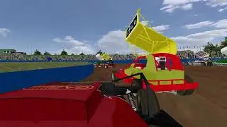 Brisca F1 Stockcar Final Northampton - UKDIRT Rfactor onboard 435