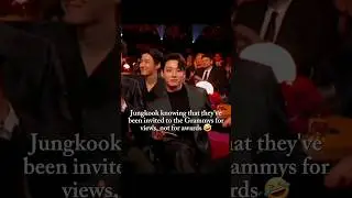 Jungkook knowing that they've been invited to the Grammys for views, not for awards🤣 #bts #funny