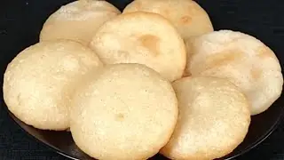 fluffy suji luchi.deep fried puffy samolina bread.mini suji luchi.