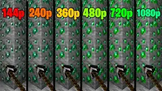 Minecraft 144p vs 240p vs 360p vs 480p vs 720p vs 1080p
