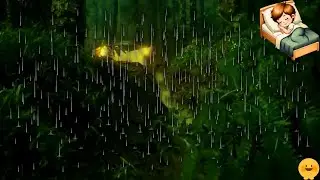 Soothing Rainwater Sounds Near Camp & Waterfall | Relax, Sleep, Meditate