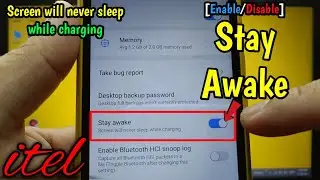 How to enable or disable stay awake on itel S15 | Developer Options