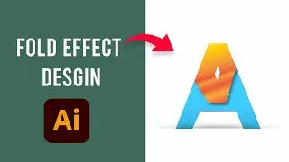 How to create fold effect in Adobe #illustrators | #illustratortutorial  #shorts #trending