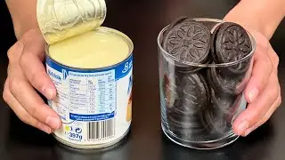 Взбейте сгущенку с печеньем Oreo! Идеальный десерт из 2 ингредиентов за 5 минут!