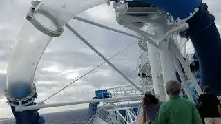 WILD LOOP WATERSLIDE on NCL Norwegian Bliss, over the ocean!