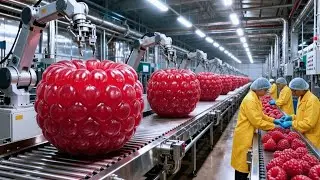 Inside the Modern Raspberry Factory: From Field to Dessert (Full Process)