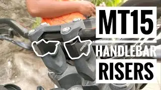 BS6 MT15 HANDLEBAR RISERS installation | how much difference from stock?? @29