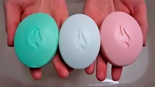 ASMR Dove Mushy Soap 🤍 Soaked Soap 💗 Sponge Squeezing