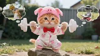 Ginger Kitten Trains to Stay Healthy With the Help of Mama Cat and Milo