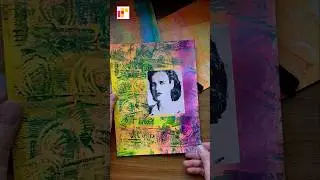 Art Journal pages with gel printing |  MR 87 | Mixed Media