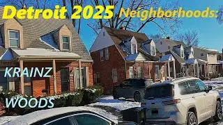 Detroit East Side: Krainz Woods Neighborhood. Seven Mile & Ryan Area. December, 2025 Drive.