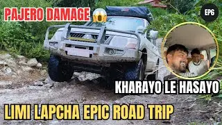 Simikot पुग्दा Pajero Damage 😱 Kharayo le Hasayo, Extreme Offroad || Limi Lapcha Epic Road Trip EP6
