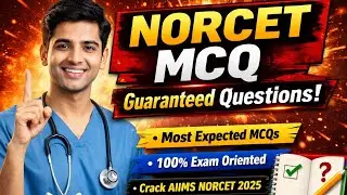 Norcet 2025 MCQ Questions & Answers | AIIMS NORCET Nursing Exam | Most Expected MCQs @Crazy4Nursing 