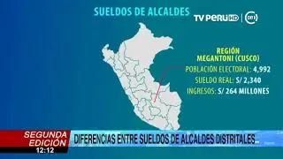 Diferencias entre sueldos de alcaldes distritales