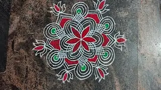 🌹🌹 freehand easy rangoli design 🌹🌹