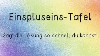 Rechnungen der Einspluseins-Tabelle (ohne Zehner&uuml;berschreitung) mit L&ouml;sungen geordnet