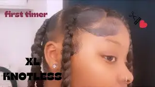 XL KNOTLESS BRAIDS WITH A HEART FOR THE FIRST TIME!!