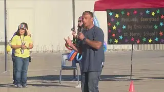 Snowboarder Andy Finch Speaks at Storey Elementary to Inspire Students