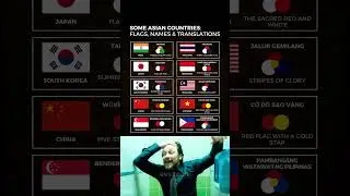 Asian Countries with Flags, Names & Translations 🌏🚩