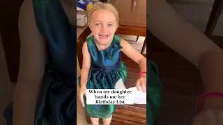 Harlee&rsquo;s Birthday List 😂🤣🥳 #shorts