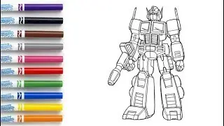 How to Color Transformers - Coloring Book Page