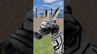 Поддельные зебры в зоопарке