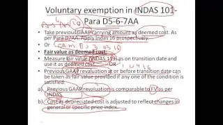 Transitional Provisions relating TO PPE INDAS101