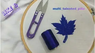 మన channel Logo ని hand embroidery stitch లో #embroidery #diycrafts #handembroidery #crochet