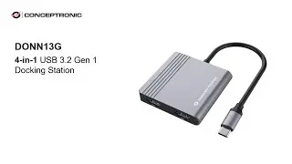 Conceptronic DONN13G 4-in-1 USB 3.2 Gen 1 Docking Station