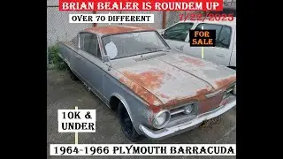 BRIAN BEALER is Roundem Up FOR SALE OVER 70 DIFFERENT 1964-1966 PLYMOUTH BARRACUDA 10K & Under