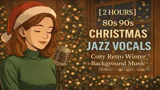 [2 HOURS] 80s 90s Christmas Jazz Vocals &ndash; Cozy Retro Winter Background Music #christmasjazz #winter