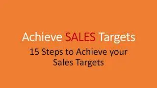 Achieve Sales Targets | Ultimate Sales and Marketing Tool | Achieve 100% Sales Target
