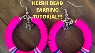 HEISHI BEAD EARRING TUTORIAL!!!  |  HEISHI BEAD HOOP EARRINGS  |  HOOP EARRING TUTORIAL