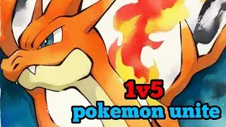 Mega Charizard Y 1v5 pokemon unite game play 
