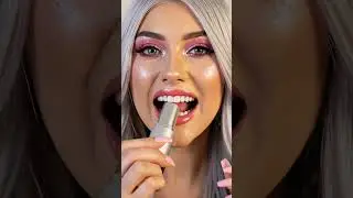 Eating Pink Lipstick ASMR💄🍓#asmr  #asmreating #lavafood  #makeup