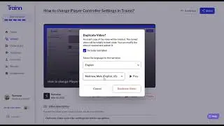 How to clone a video in Trainn?