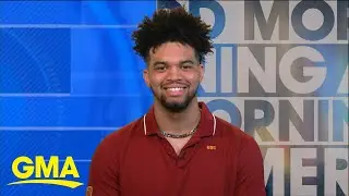 College football quarterback Caleb Williams talks about his future in football l GMA