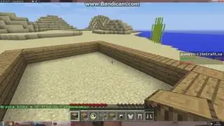Играем в майнкрафт на сервере LIFE CRAFT . Строим дом 1 часть