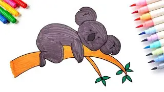 How to Draw Koala Bear | Koala Bear Drawing | Draw Dots
